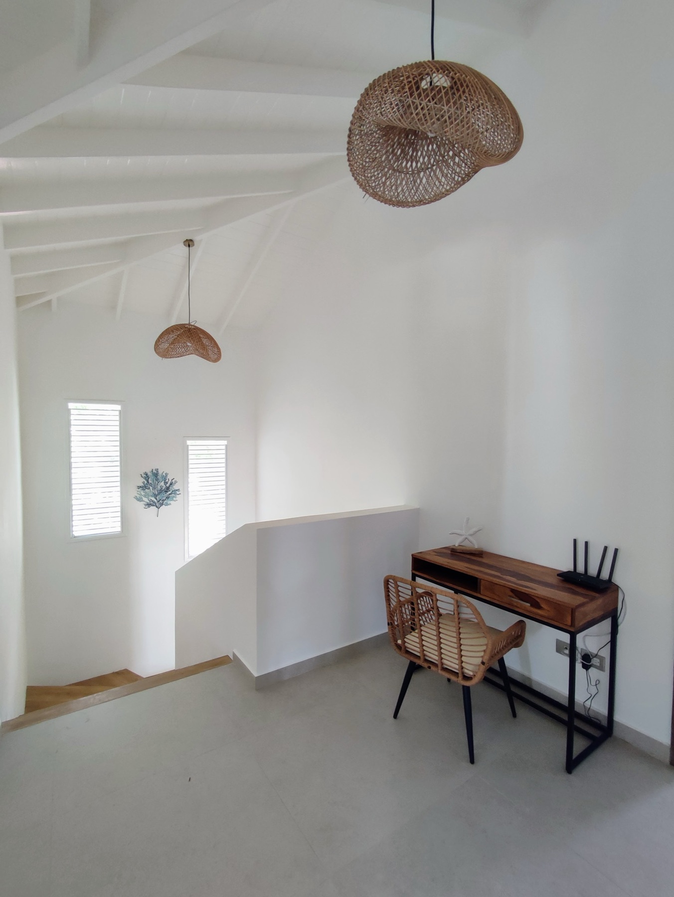 Villa Brad, el espacio de trabajo, en el rellano del piso superior