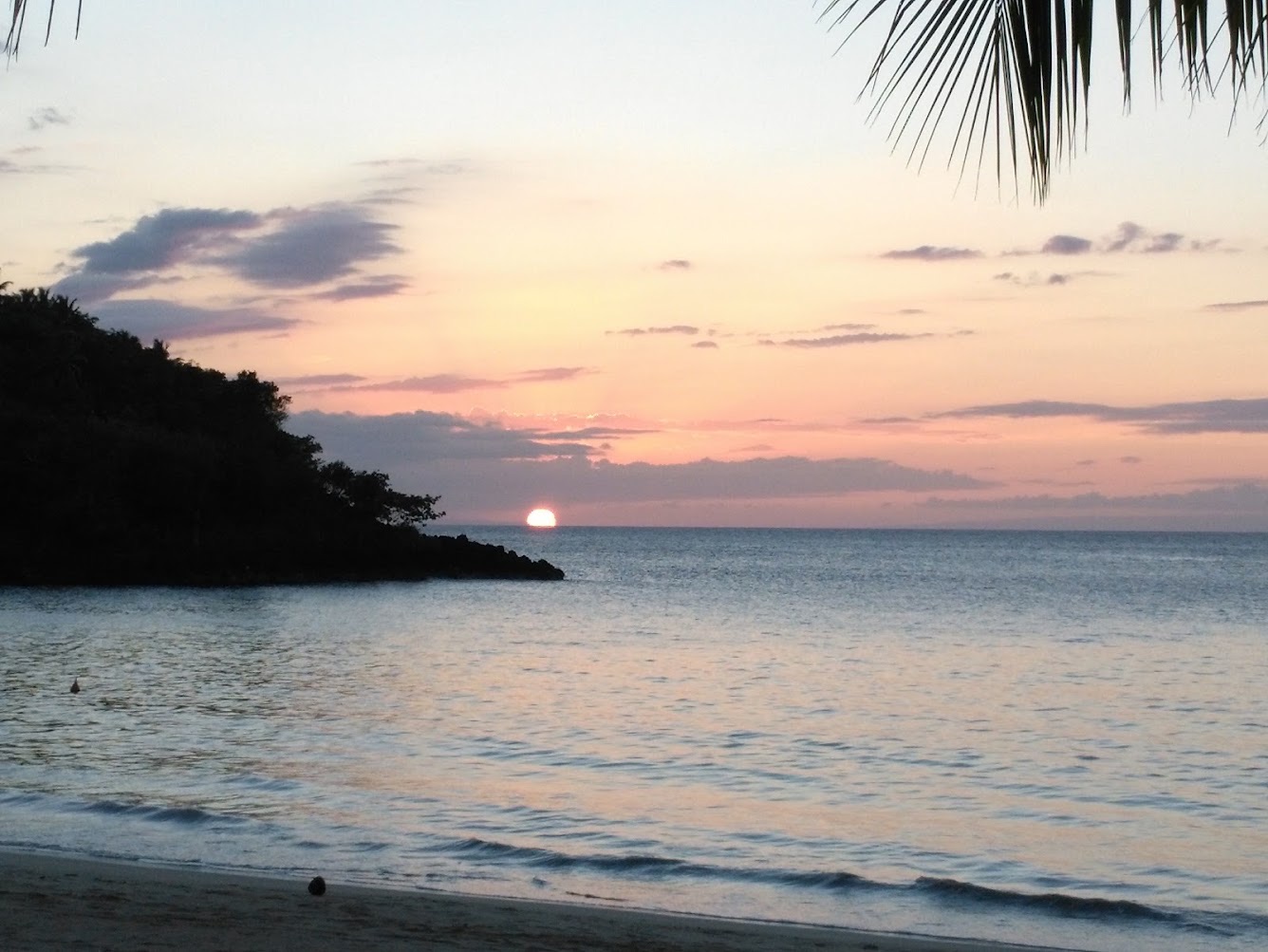 Sunset over the sea at Playa Las Ballenas