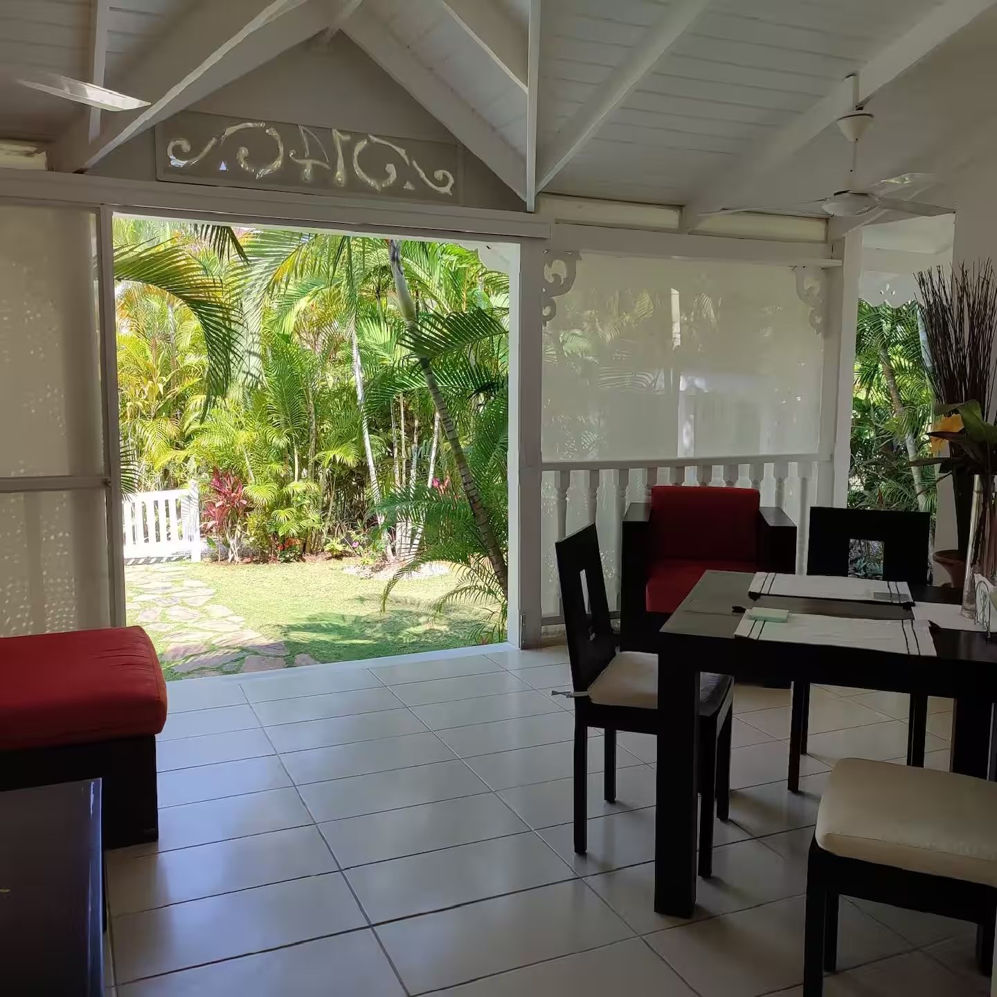Casa Martin, the covered terrace, open to the garden